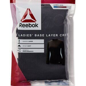 NEW Reebok Women's Crewneck Stretchy Thermal Long Underwear Top Size Large